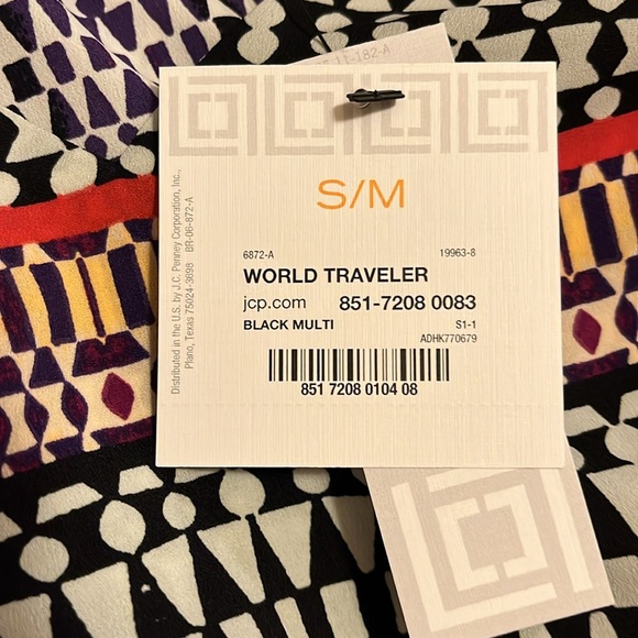 Liz Claiborne world traveler flowy blouse size small/medium - Picture 7 of 8